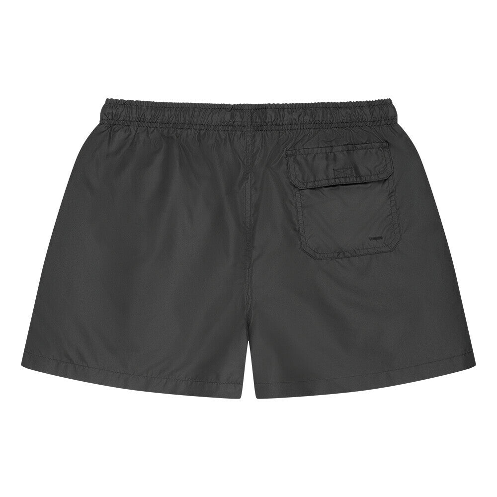 Shirtaki Custom Swim Shorts in Black – quick-dry modern fit trunks for men